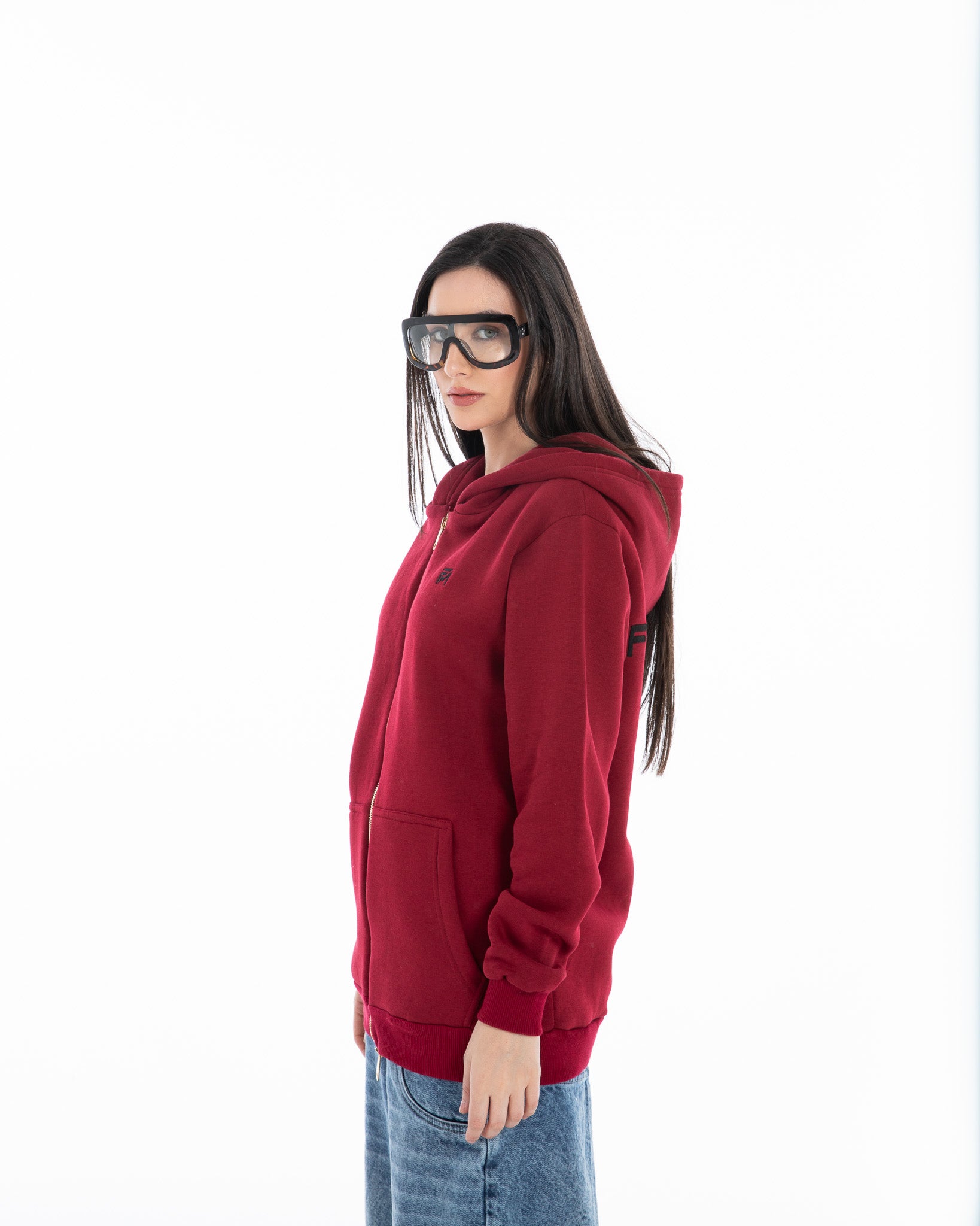 Oversized Zippered Sweatshirt