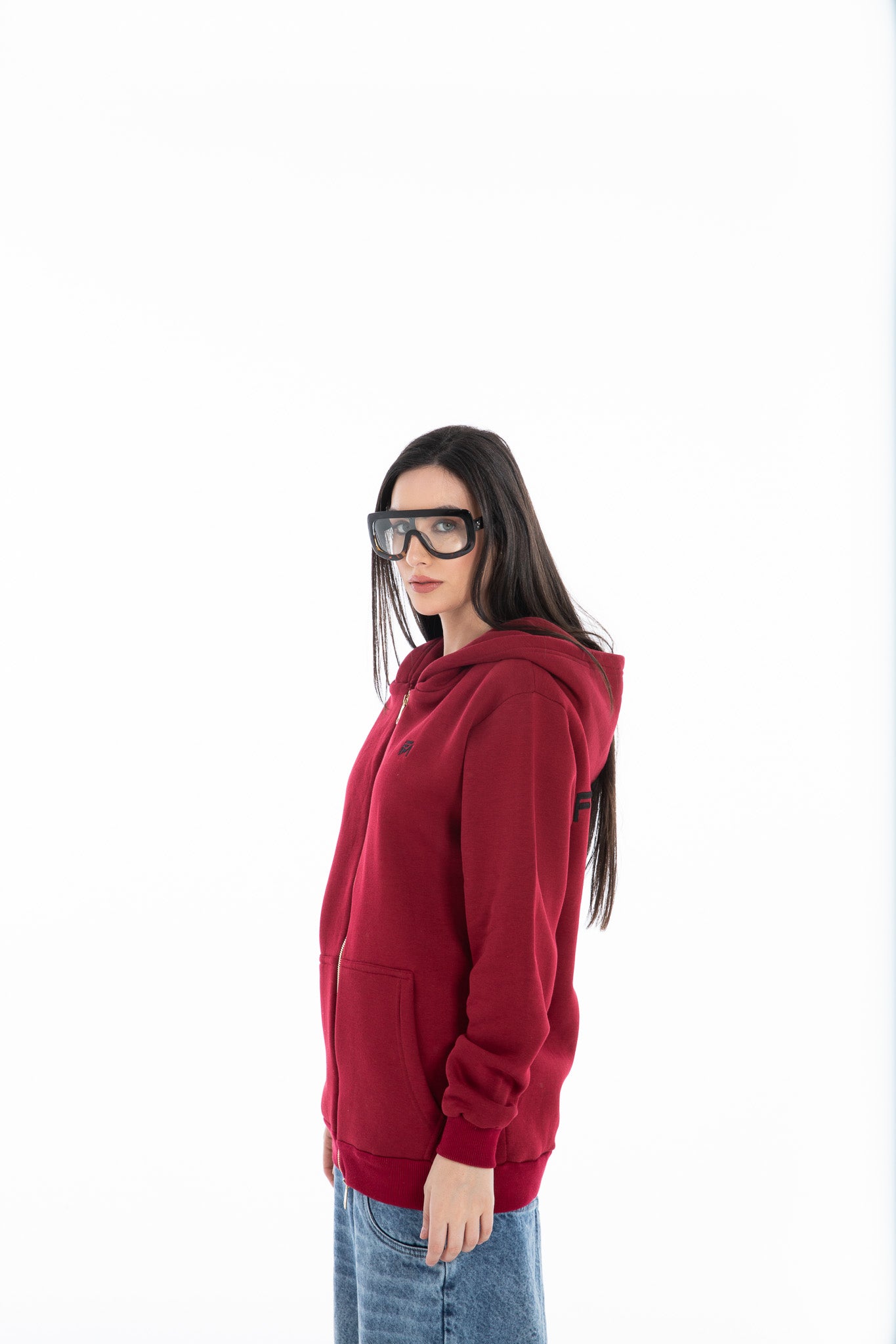 Oversized Zippered Sweatshirt