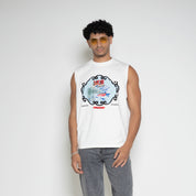 FM Mob Palace Graphic Sleeveless T-Shirt – Vintage White