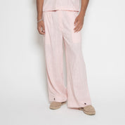 FM Linen-Blend Carpenter Pants – Pink Ombre