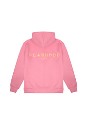 Oversized Pink Printed Hoodie