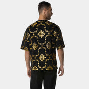 Printed Black and Gold Reflective T-Shirt