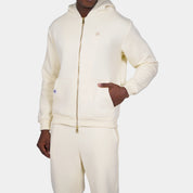 Relaxed Fit Cotton Fleece Hooded Jacket & Sweatpant Set