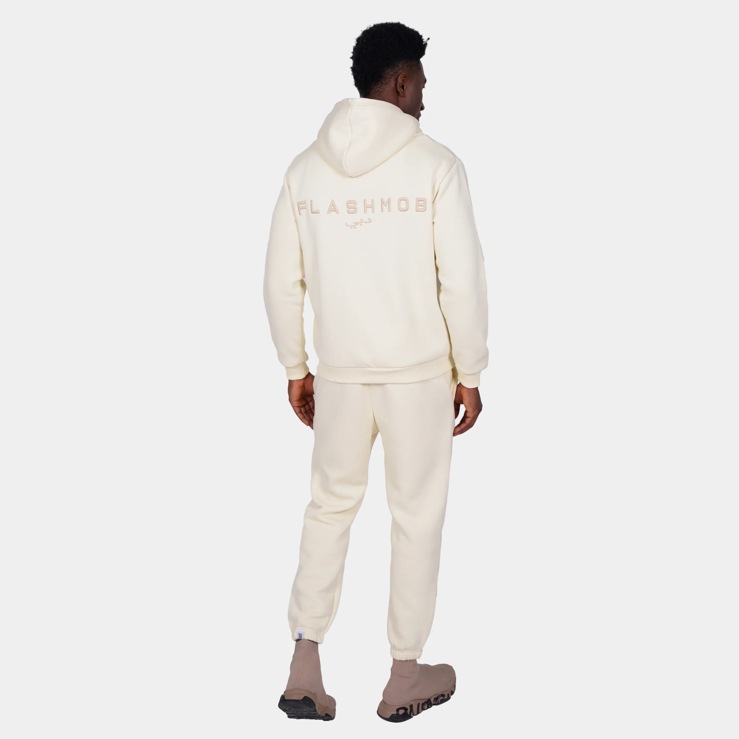 Relaxed Fit Cotton Fleece Hooded Jacket & Sweatpant Set