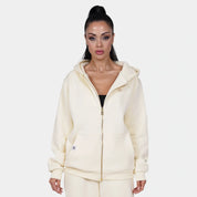 Relaxed Fit Cotton Fleece Hooded Jacket