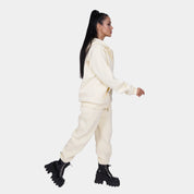 Relaxed Fit Cotton Fleece Hooded Jacket & Sweatpant Set