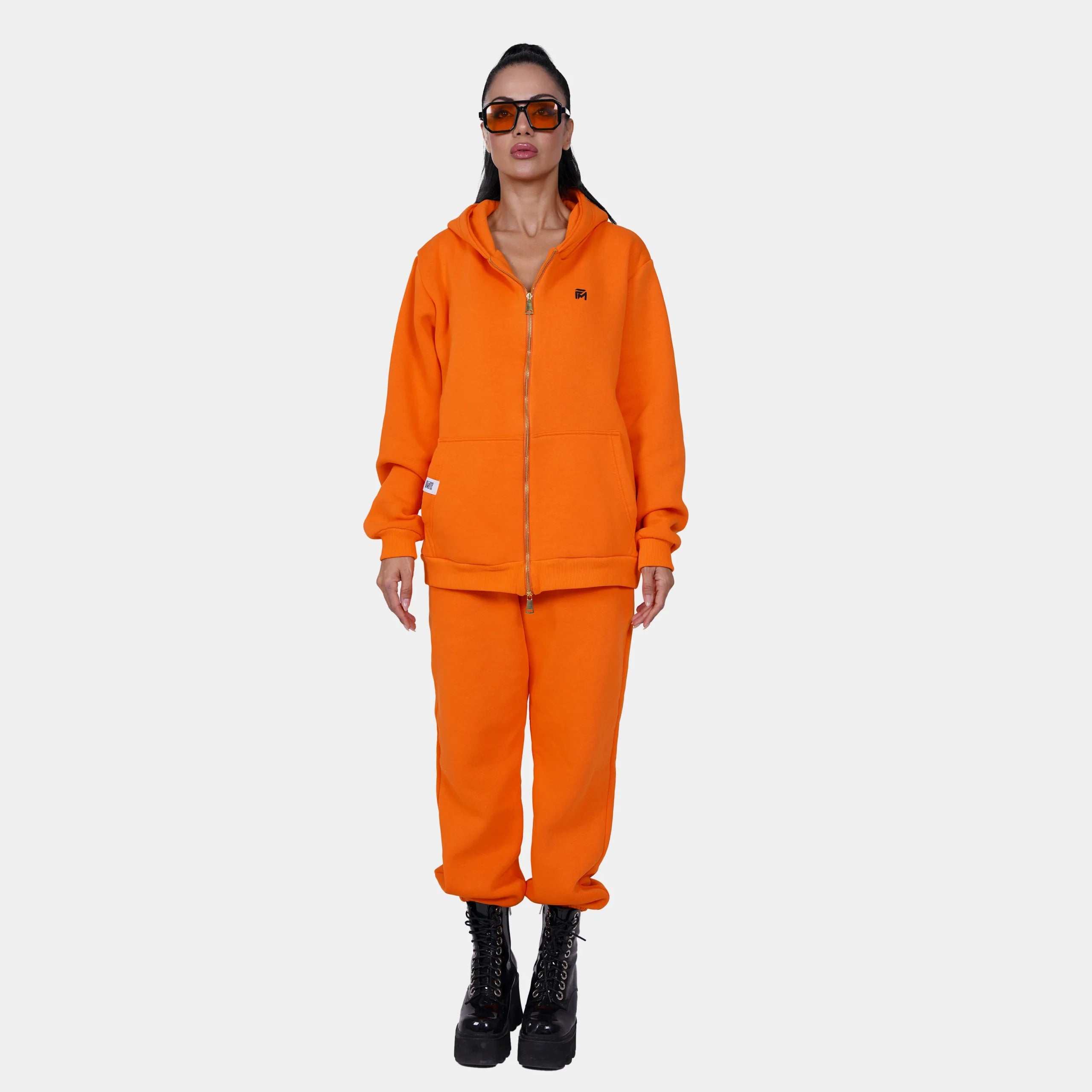 Relaxed-Fit-Cotton-Fleece-Hoodie-Zipper-Set-Women-Orange-1-C-2-scaled.webp