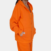 Relaxed Fit Cotton Fleece Hooded Jacket & Sweatpant Set