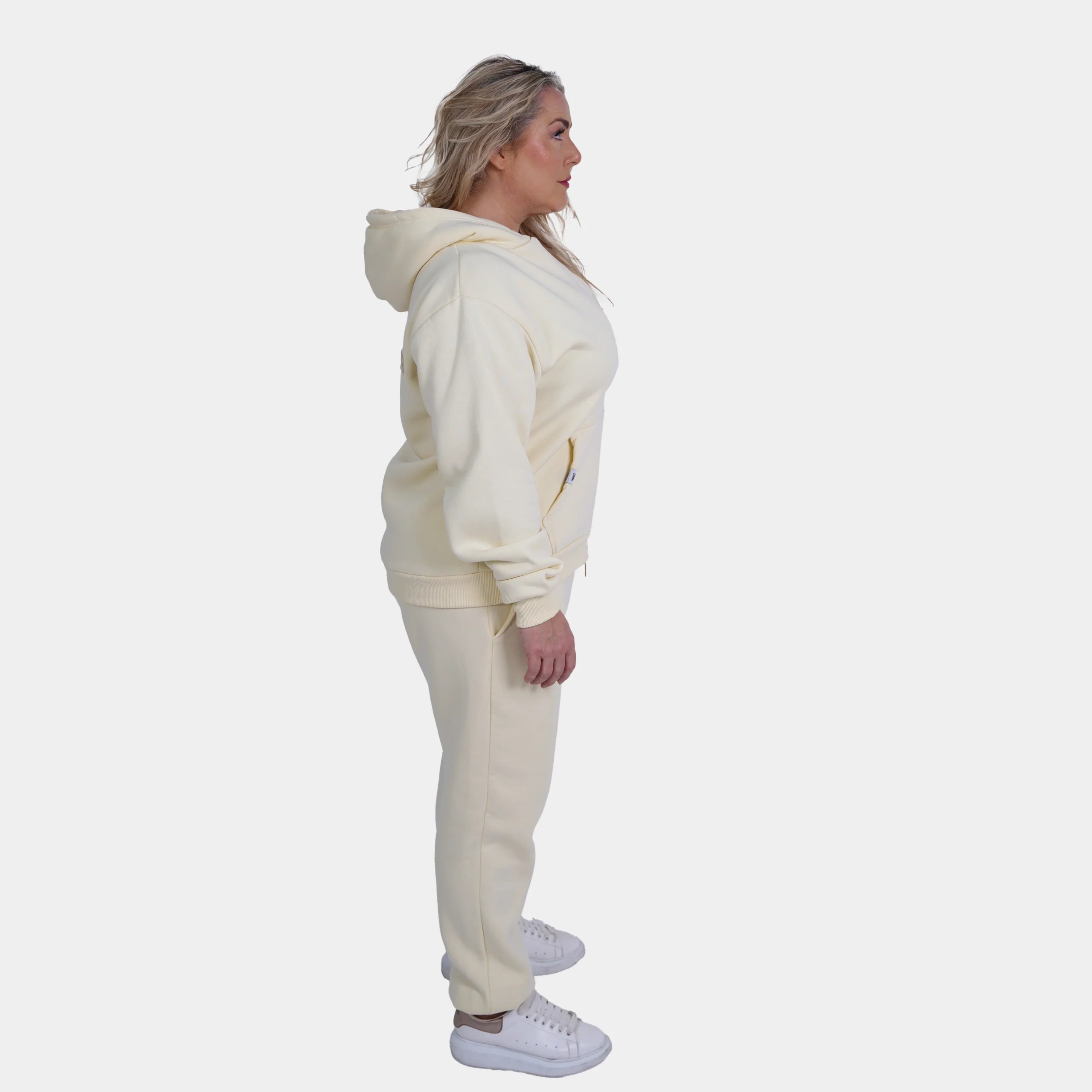 Relaxed Fit Cotton Fleece Hooded Jacket & Sweatpant Set