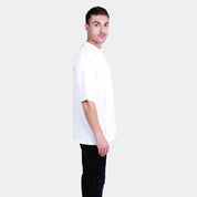 Casual White T-shirt With Contrast Detail