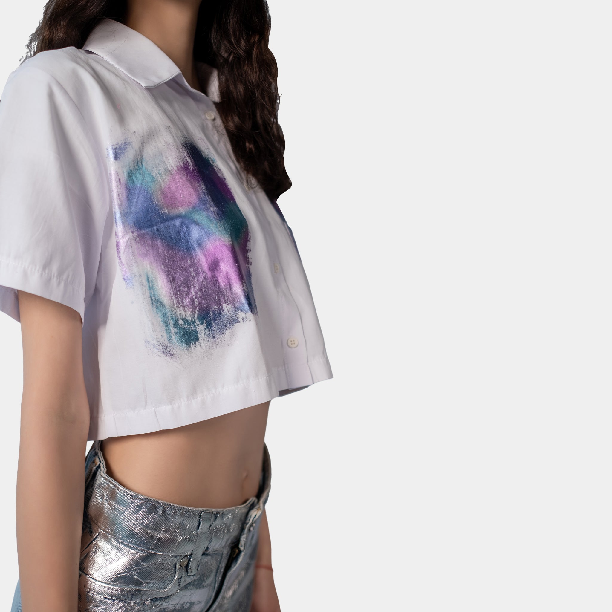 White-Short-Shirt-with-Rainbow-Holographic-Print---4.jpg