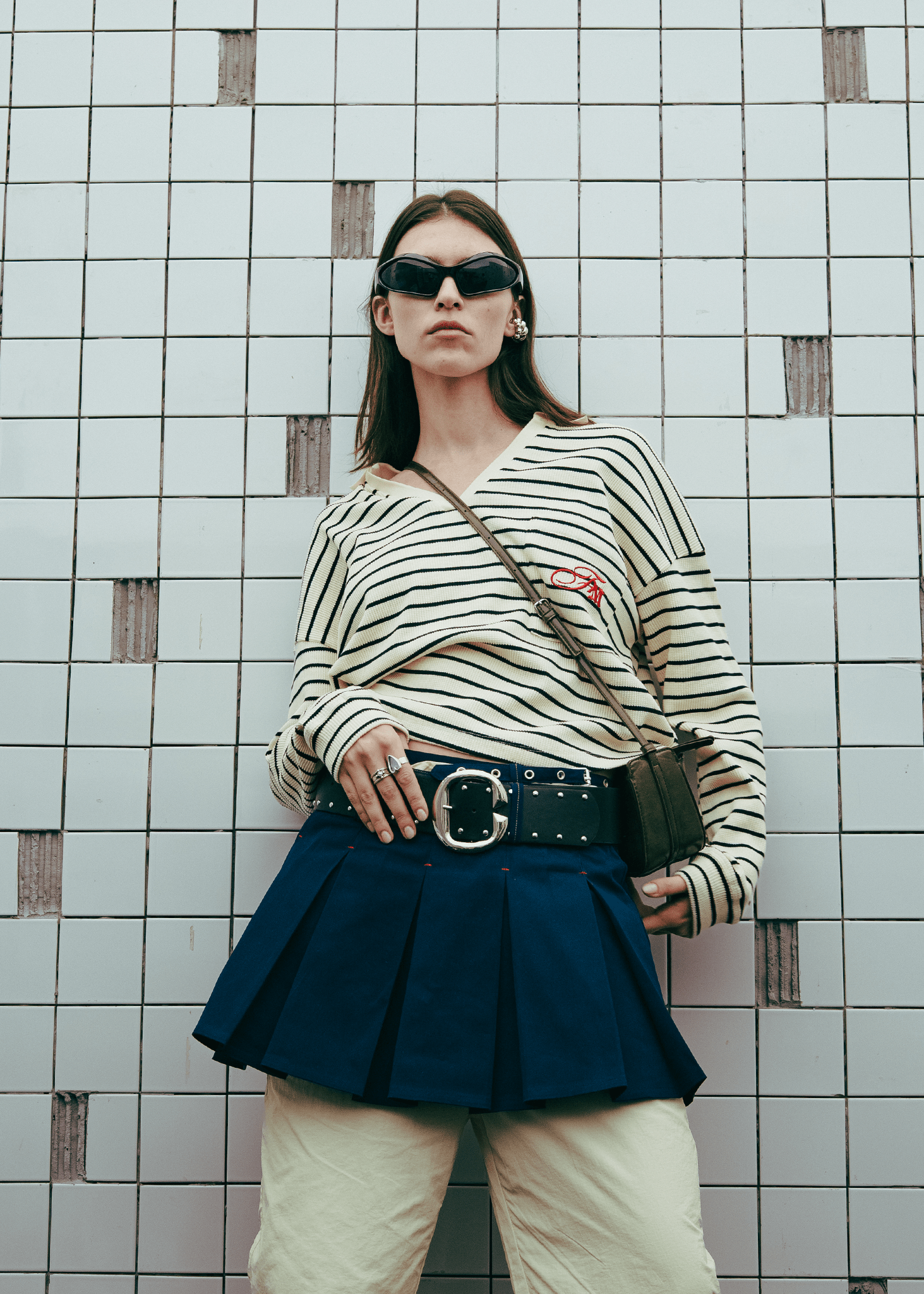 Americana Striped Knit Polo - Flashmob Nation