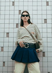 Americana Striped Knit Polo - Flashmob Nation