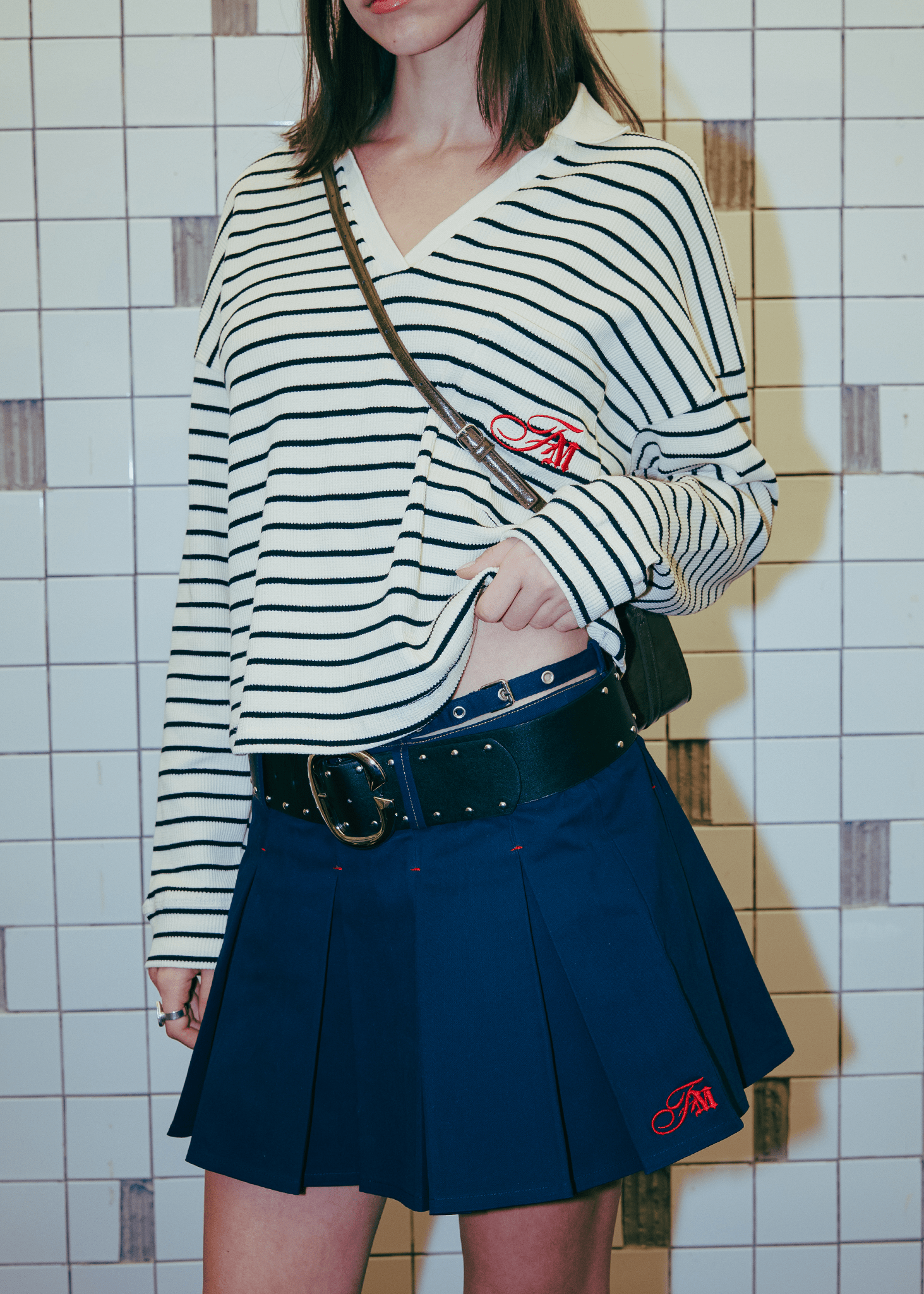 Americana Striped Knit Polo - Flashmob Nation