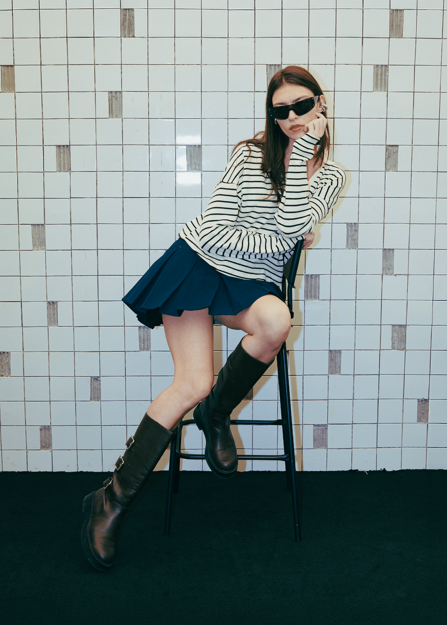 Americana Striped Knit Polo - Flashmob Nation