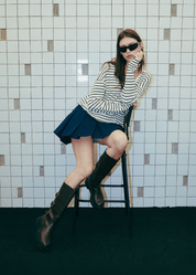 Americana Striped Knit Polo - Flashmob Nation