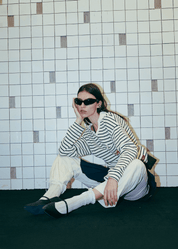 Americana Striped Knit Polo - Flashmob Nation