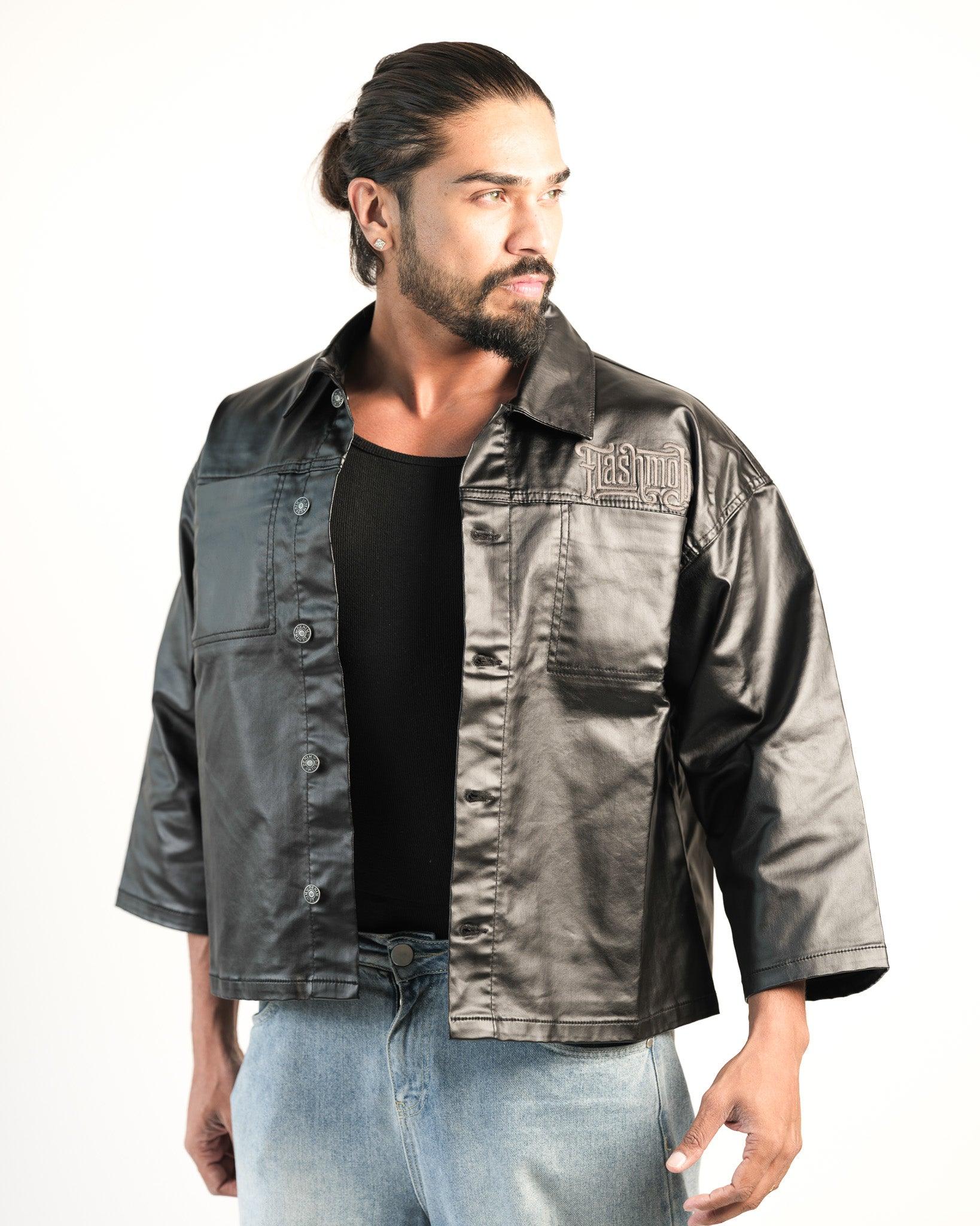 Black Leather Jacket – Classic Faux Leather Style for Women - Flashmob Nation