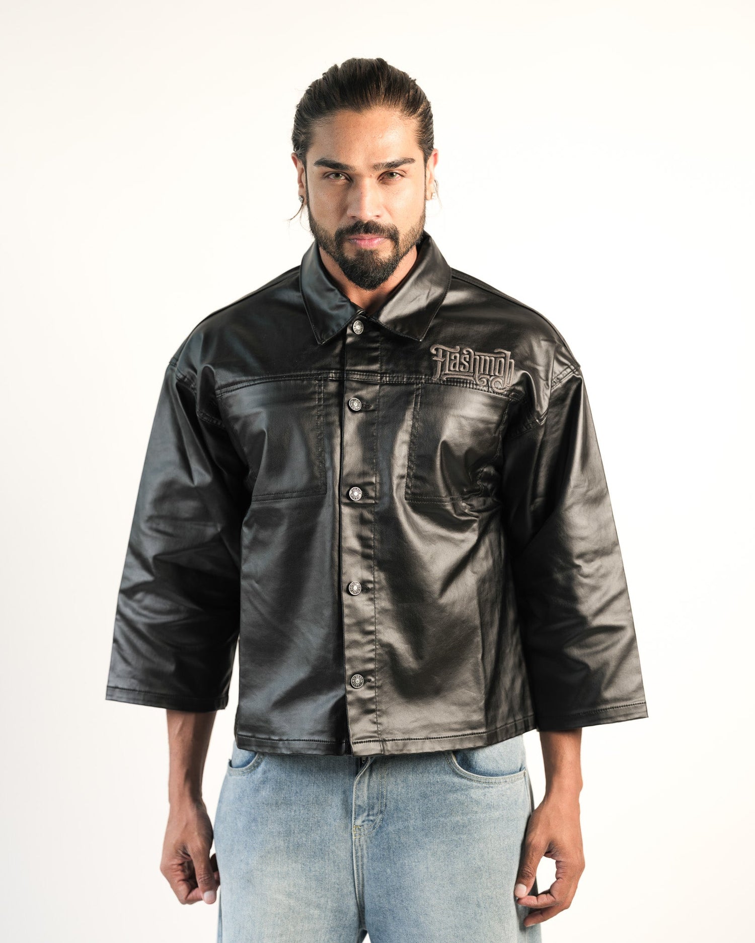 Black Leather Jacket - Flashmob Nation