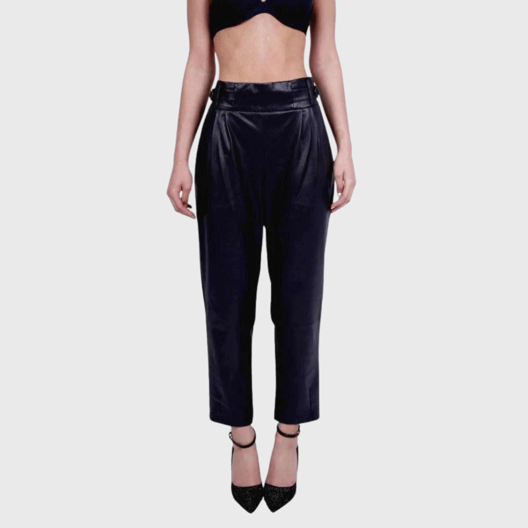 Black Leather Trouser - Flashmob Nation