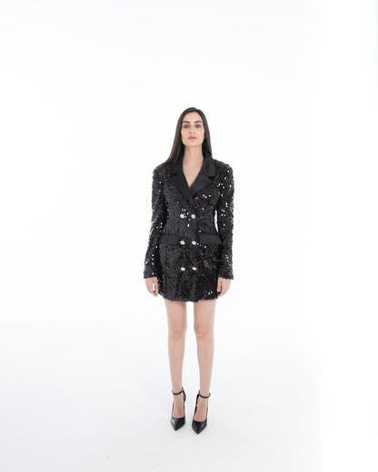 Black Sequin Party Blazer - Flashmob Nation
