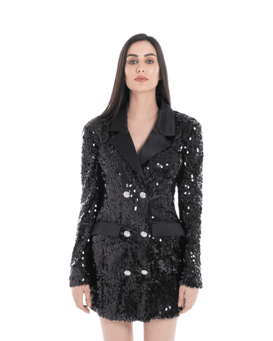 Black Sequin Party Blazer - Flashmob Nation