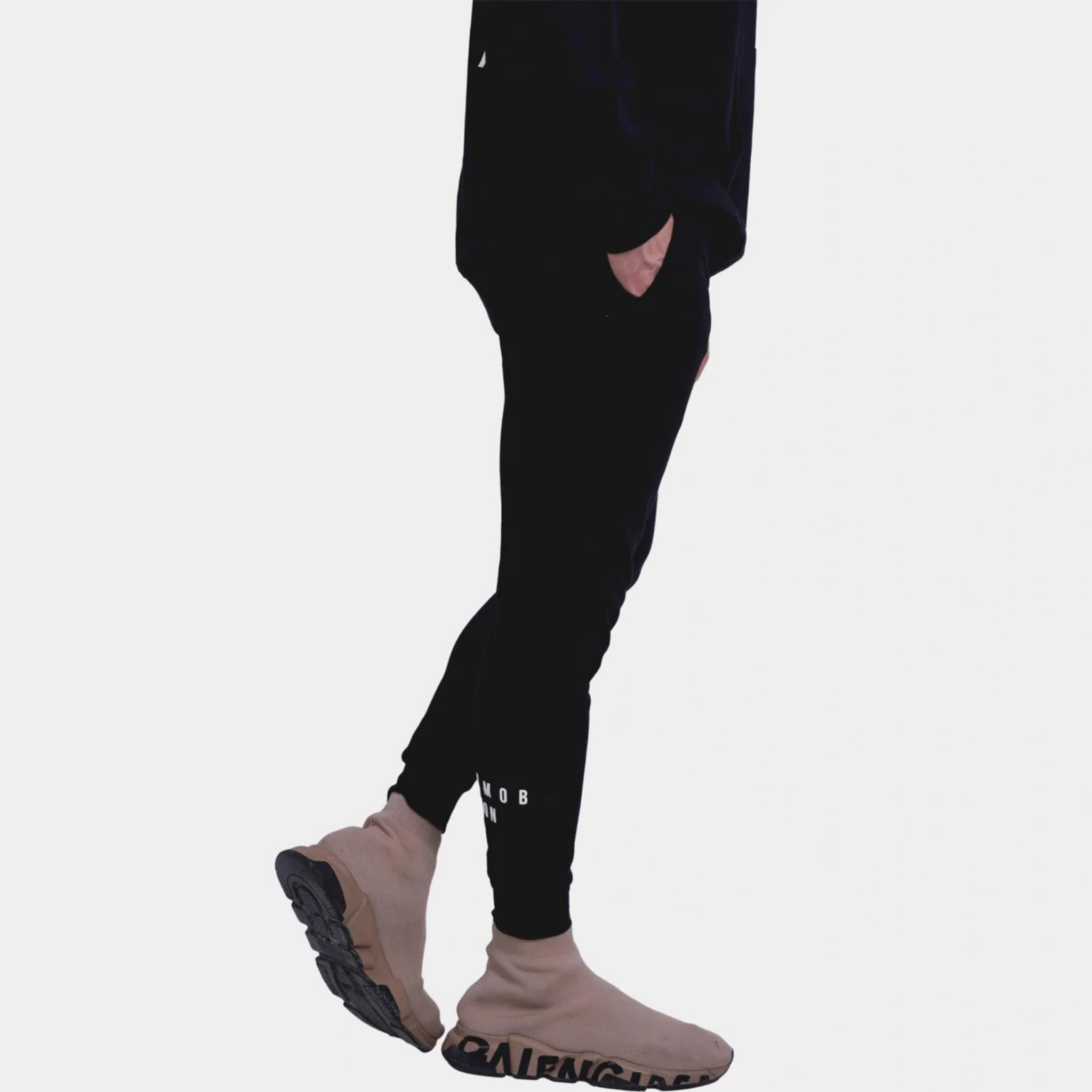Black Ultra Soft Oversized Track Set - Flashmob Nation