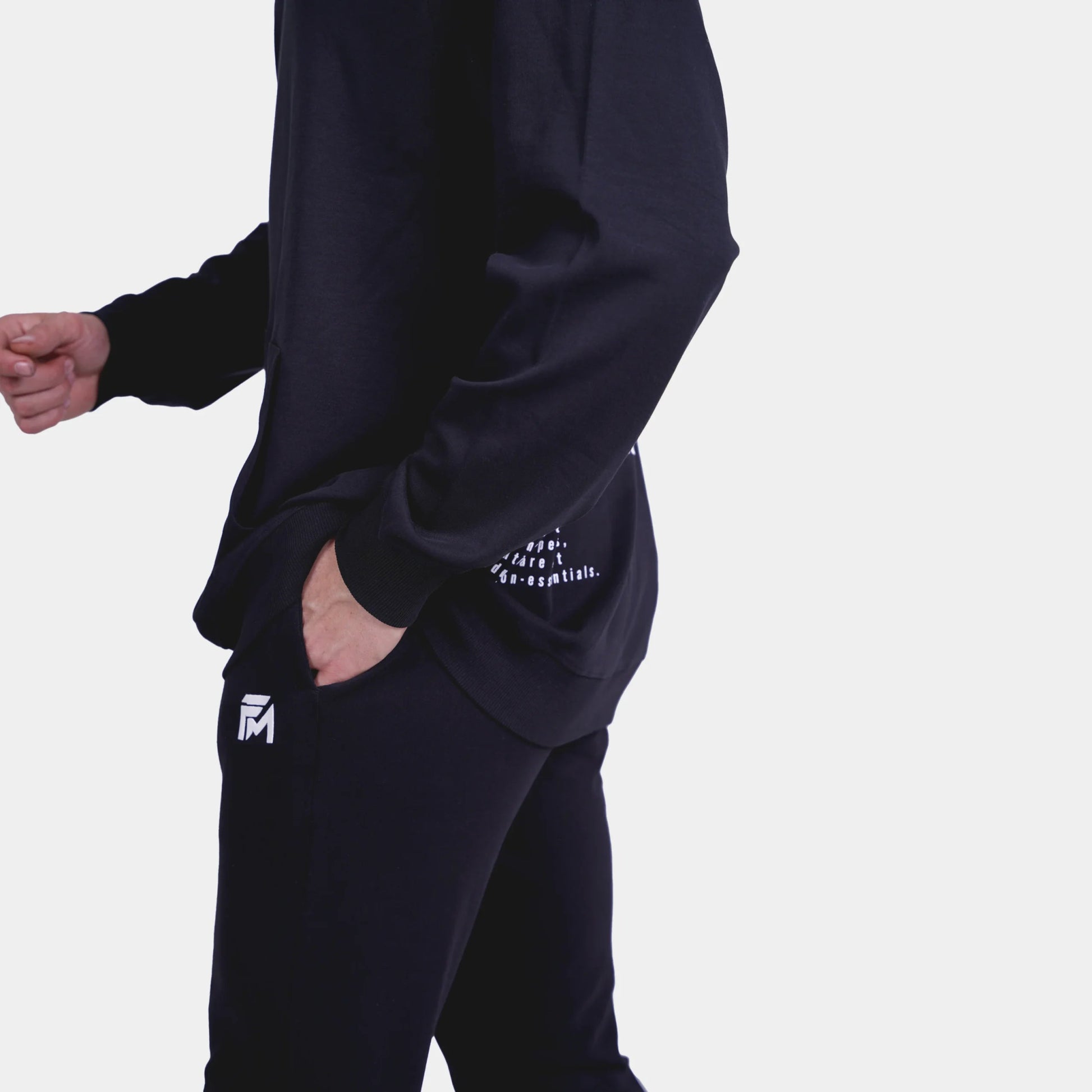 Black Ultra Soft Oversized Track Set - Flashmob Nation