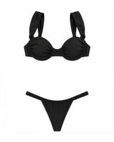 Black Underwire Balconette Set