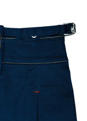 Detail of the Detachable Slim Belt on the Clove Pleated Bowling Skirt