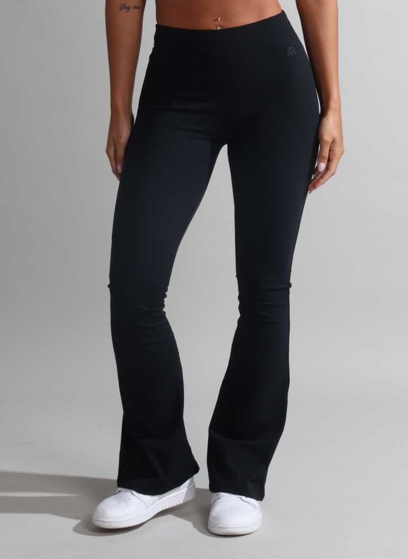 Chic High-Waist Flare Leggings