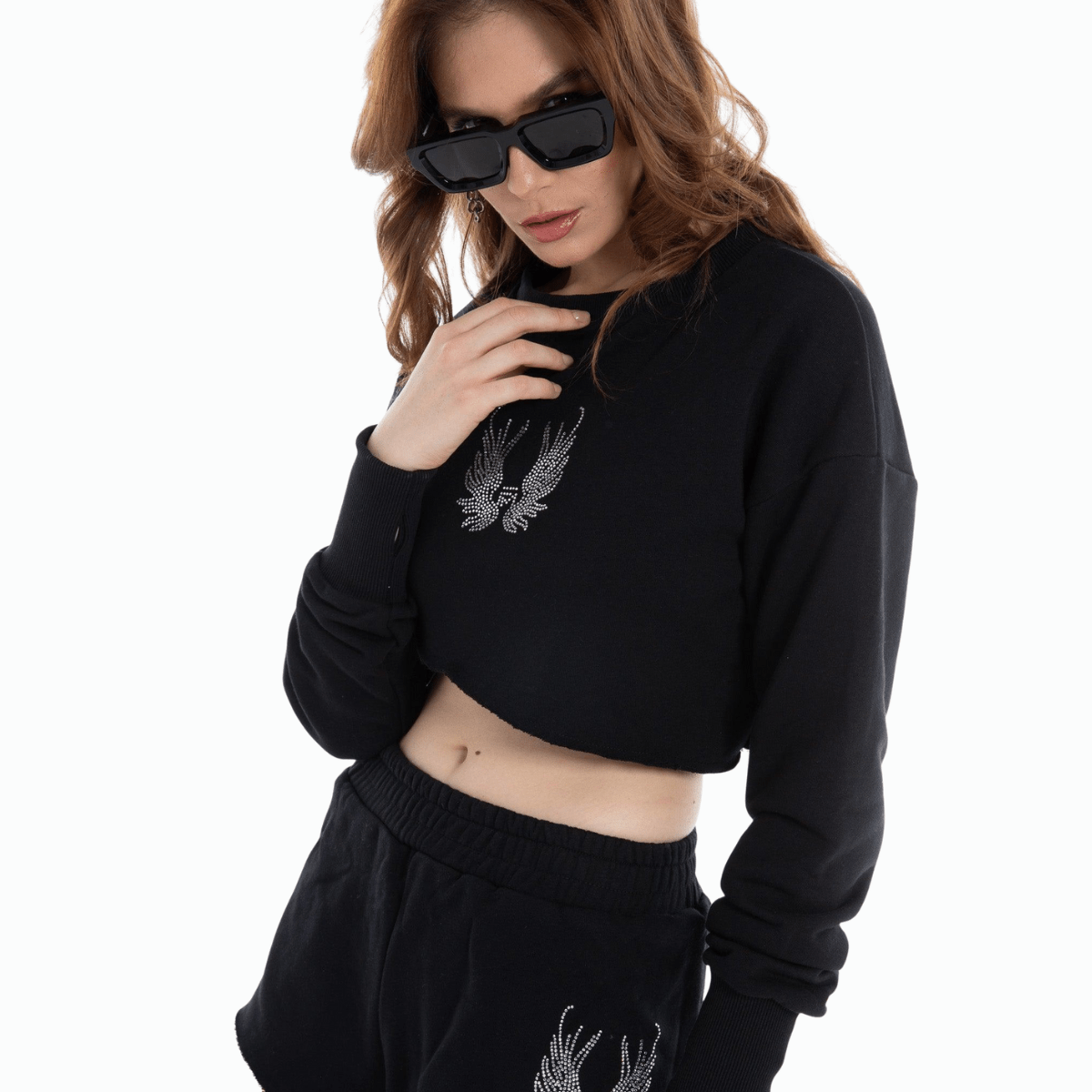 Cropped Sweat and Short Set - Flashmob Nation