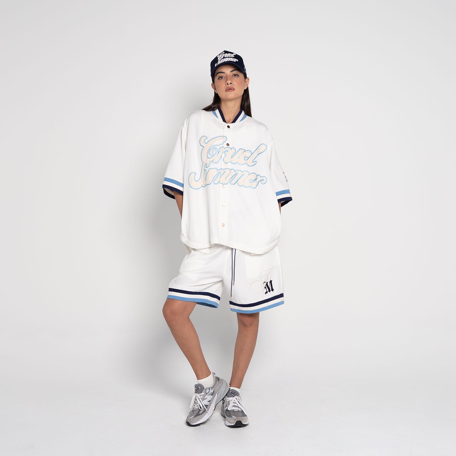 Cruel Summer Baseball Shorts – White - Flashmob Nation
