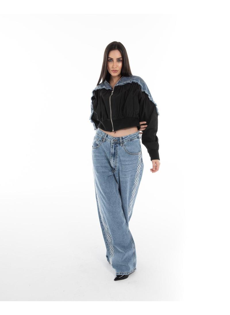 Hybrid Denim Bomber Jacket – Flashmob Nation - Flashmob Nation