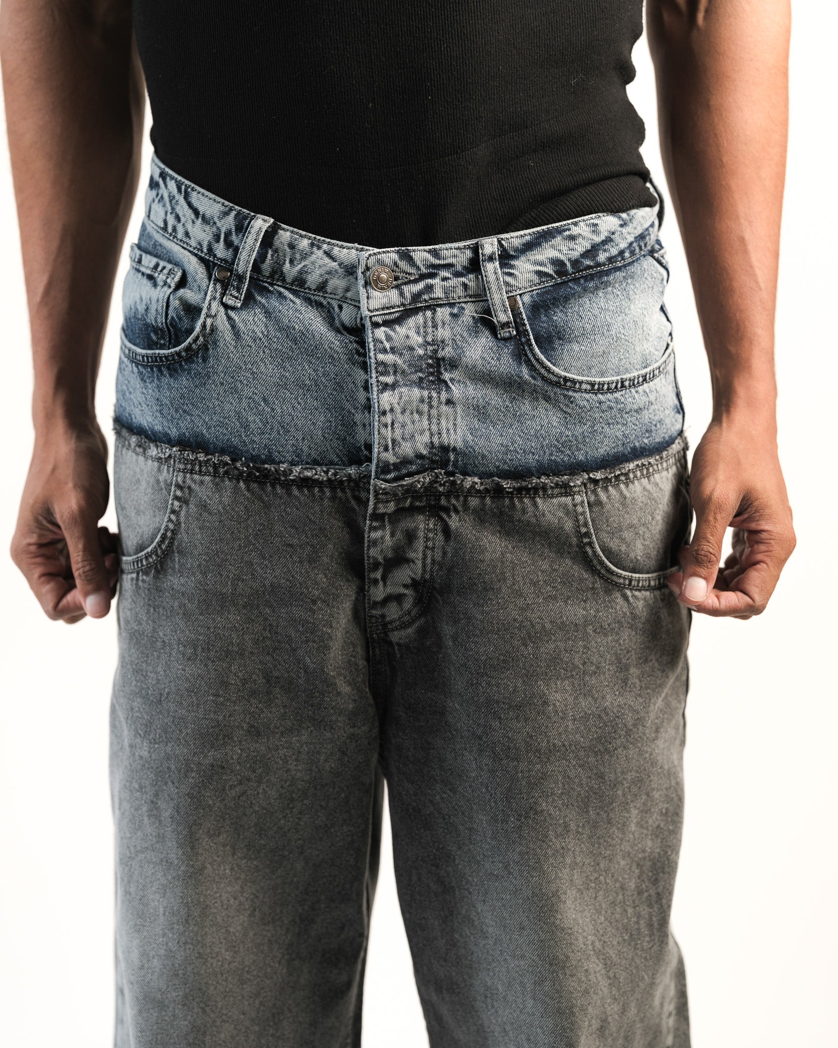 Double Textured Jeans - Flashmob Nation