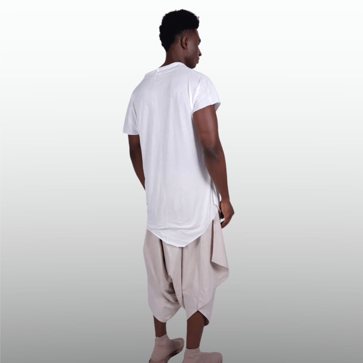Draped Longline T-Shirt for Men - Flashmob Nation