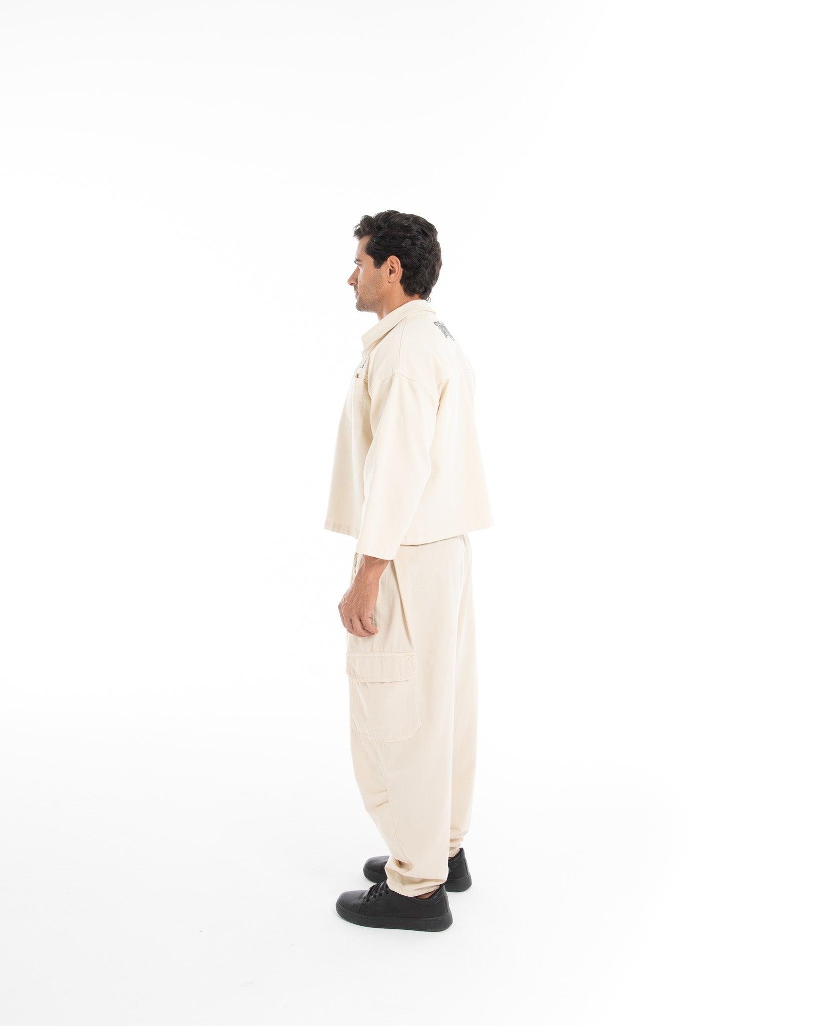 Ecru Baggy Trousers - Flashmob Nation