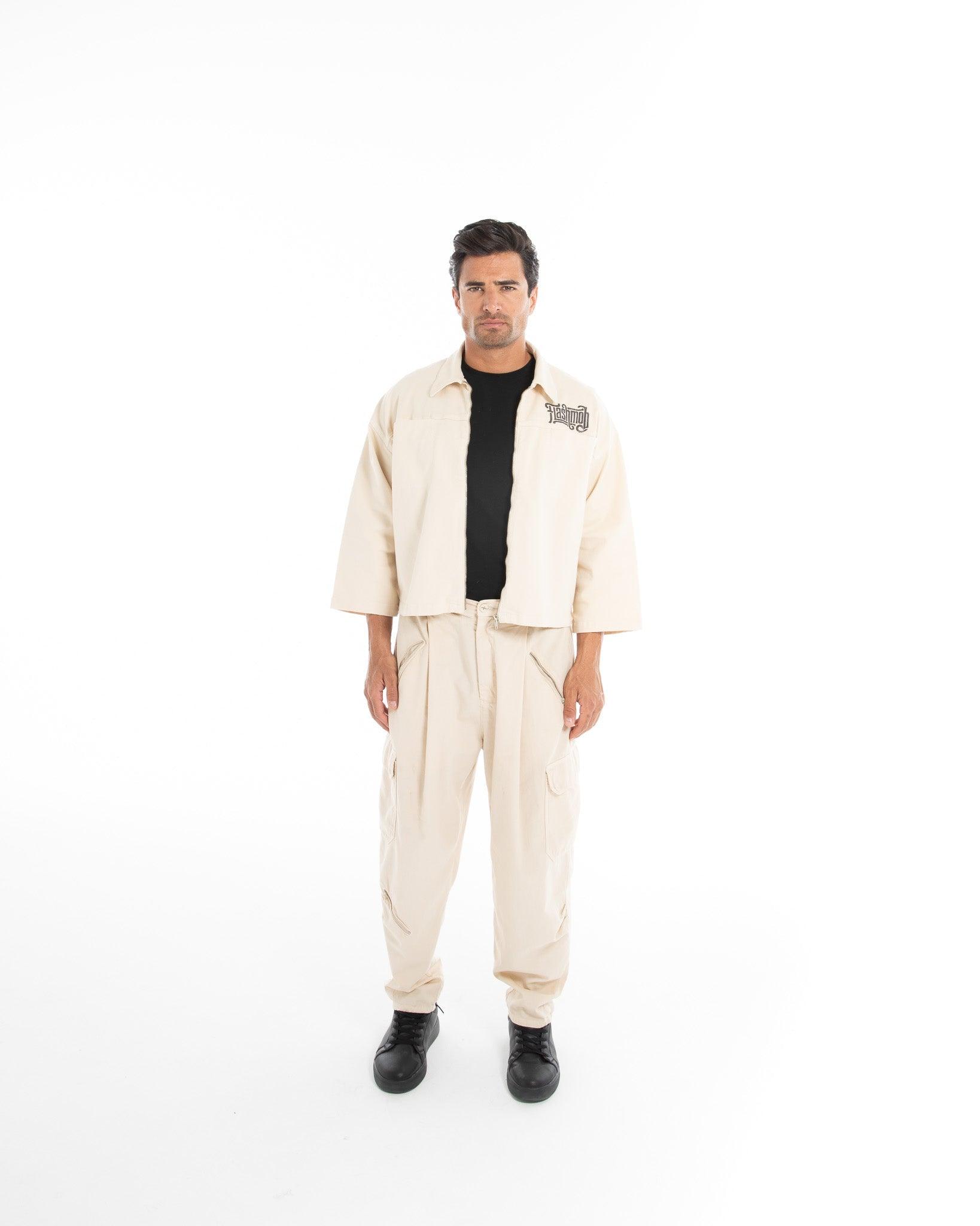Ecru Co-ord Set for Men - Flashmob Nation