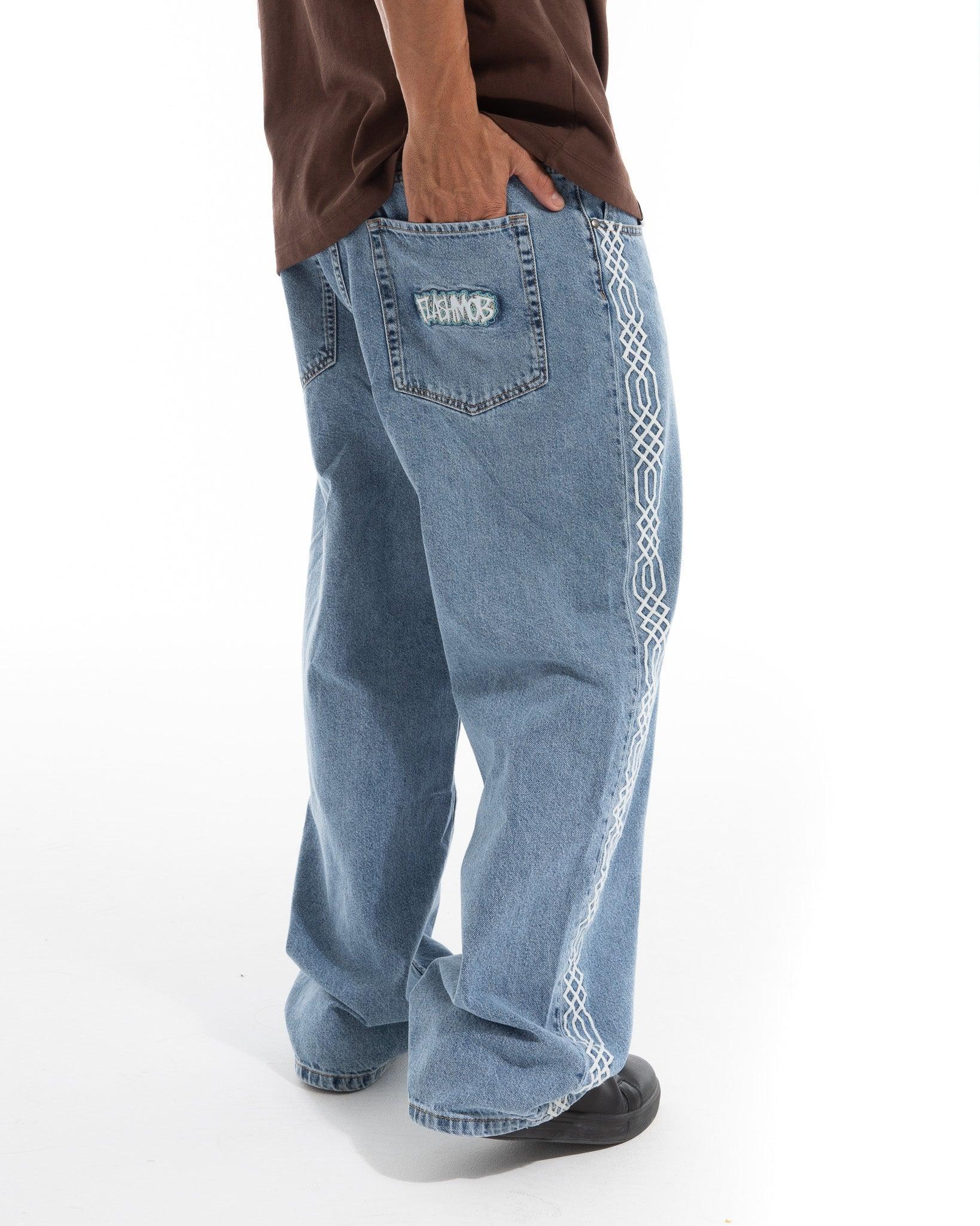 Embroidery Jeans for Men - Flashmob Nation