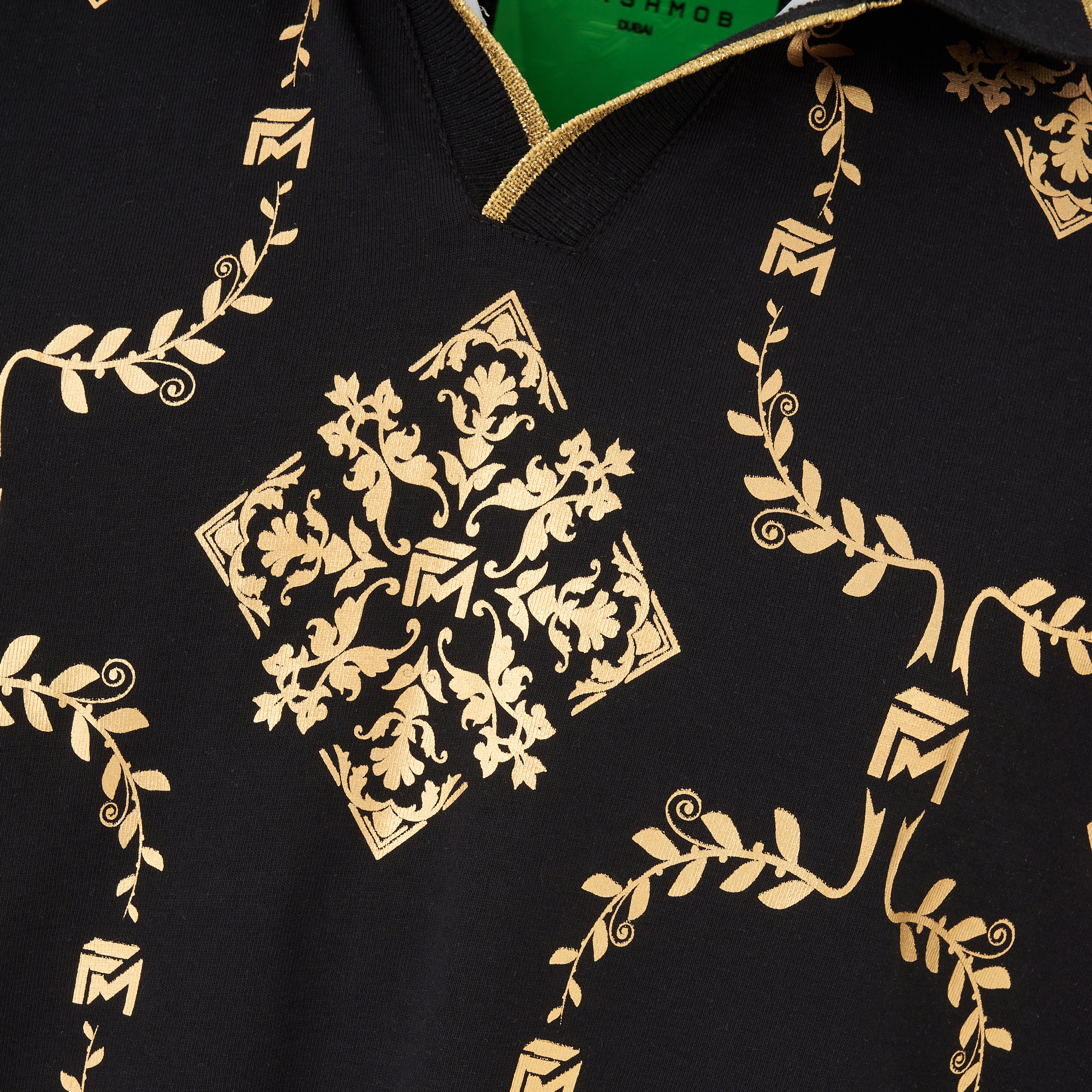 Shimmering Gold Reflective Polo Tee