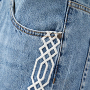 Men’s Embroidered Denim Jeans – FM Streetwear