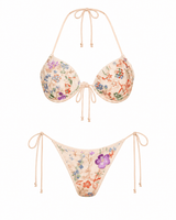 Floral Embroidered Underwire Set