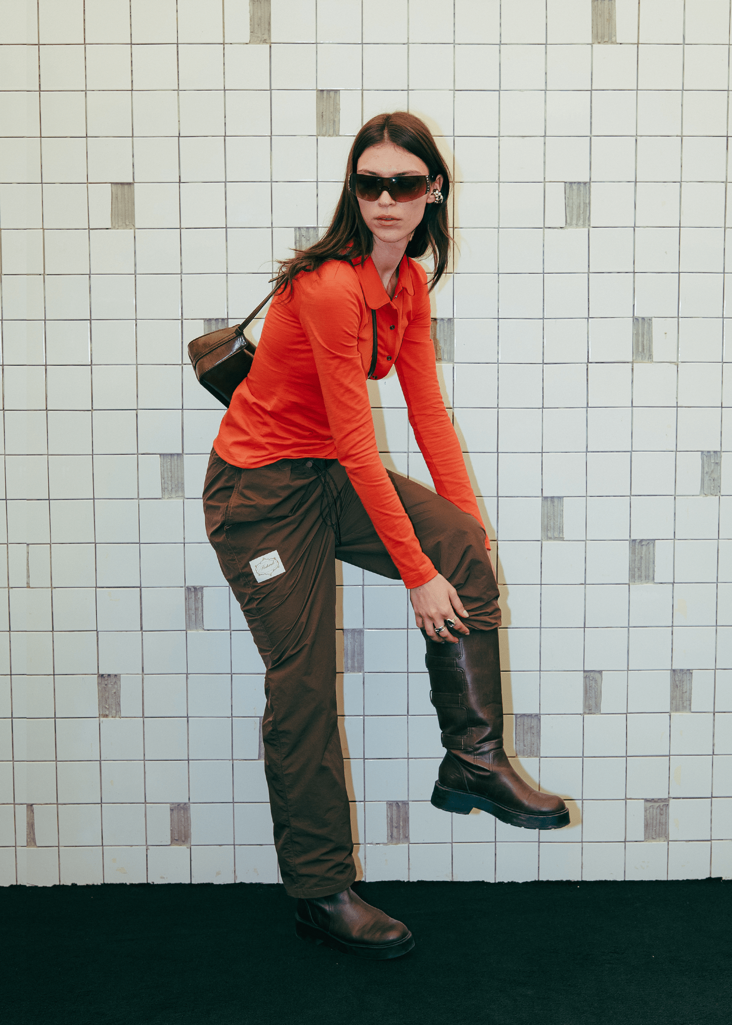 FM Essentials Nylon Pants - Coffee Bean - Flashmob Nation