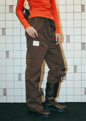 FM Essentials Nylon Pants - Coffee Bean - Flashmob Nation