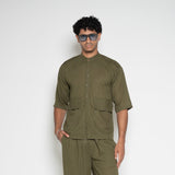FM Linen Army Shirt – Army Green