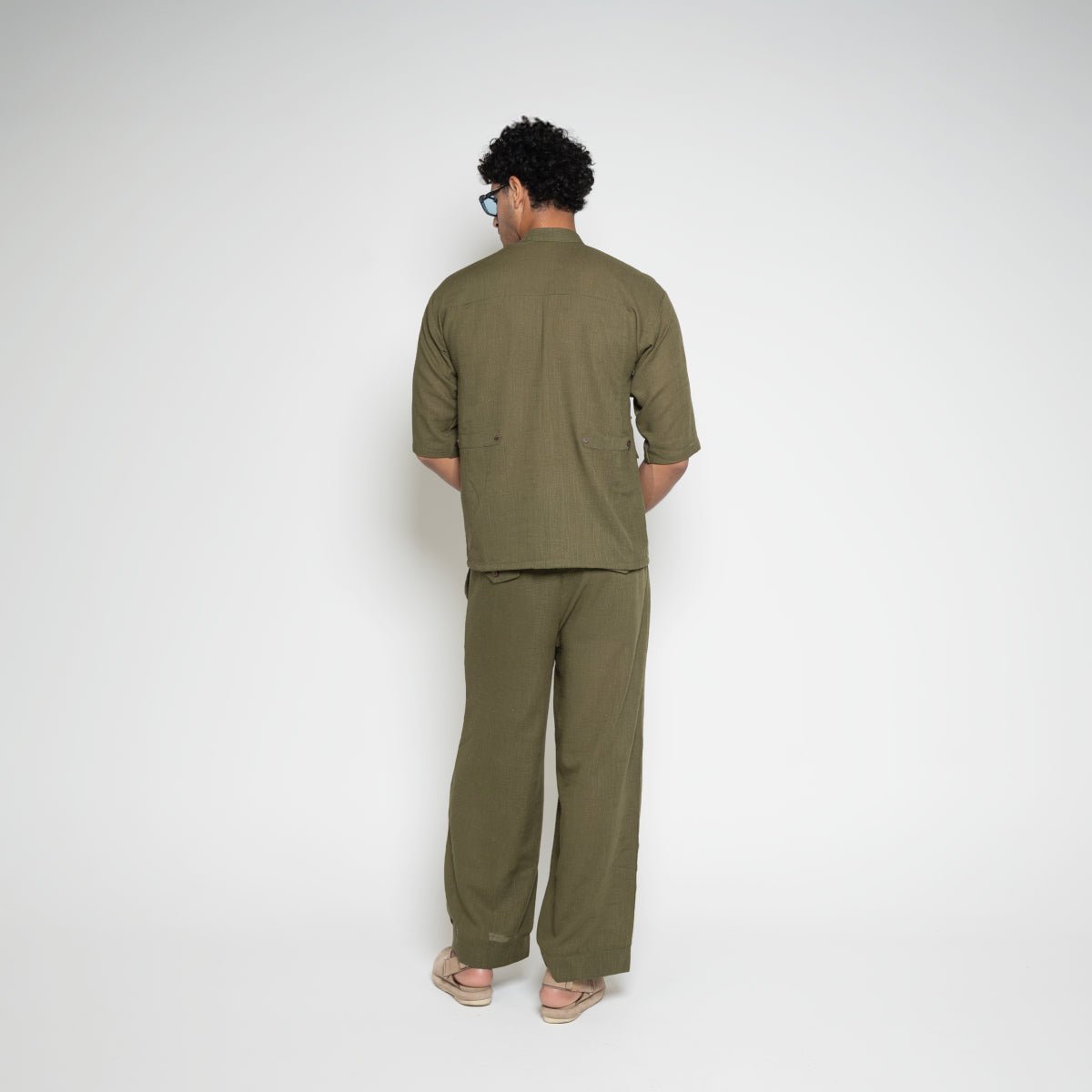 FM Linen Army Shirt – Army Green - Flashmob Nation