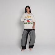 Vintage White Cotton Graphic Tee