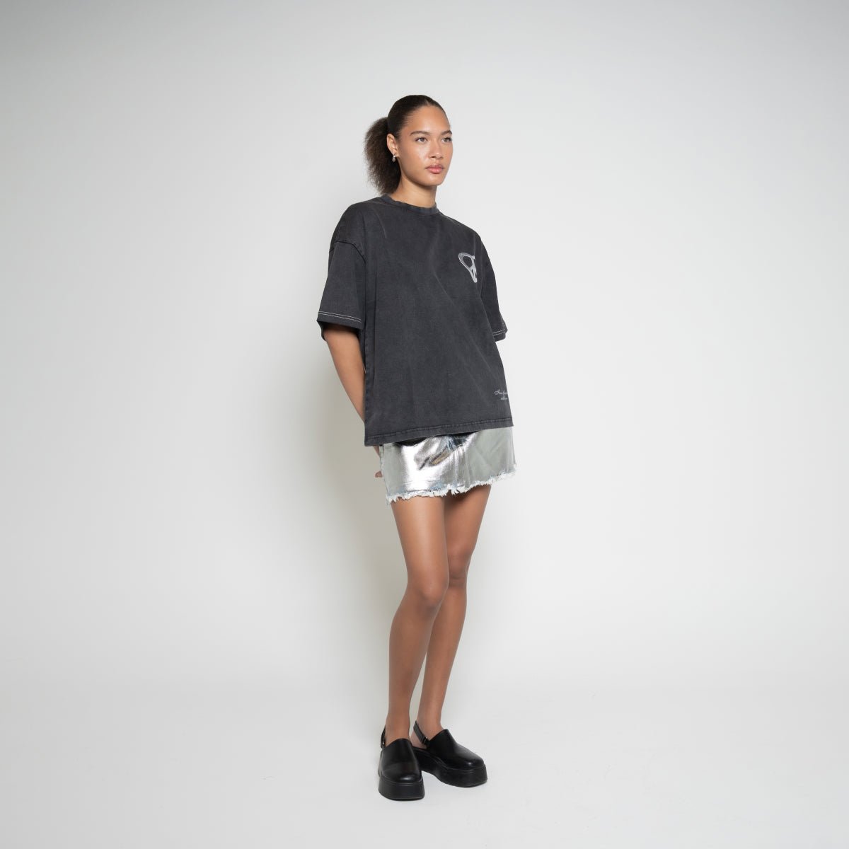 FM Peace & Love Graphic T-Shirt – Vintage Black - Flashmob Nation