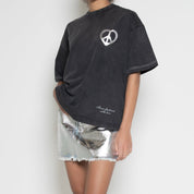 FM Peace & Love Graphic T-Shirt – Vintage Black - Flashmob Nation