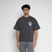 FM Peace & Love Graphic T-Shirt – Vintage Black - Flashmob Nation